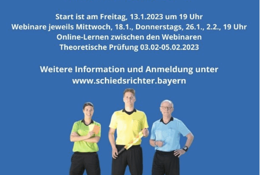 PER ONLINE-KURS ZUM SCHIEDSRICHTER*INNEN-SCHEIN!