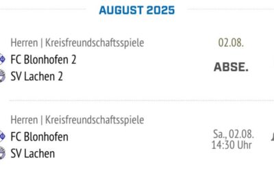 Letztes Testspiel gg SV Lachen